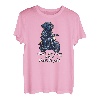 Niedlicher schwarzer Labrador fährt Motorrad an Weihnachten T-Shirt