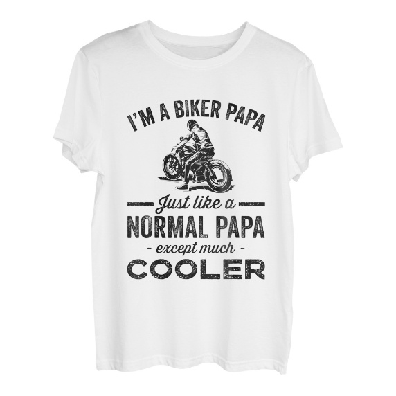 Herren Ich bin ein Biker-Papa, genau wie ein normaler Papa, nur viel cooler  T-Shirt - Hapfox