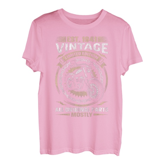 Est 1941 Vintage All Original Parts Motorrad 82. Geburtstags T-Shirt