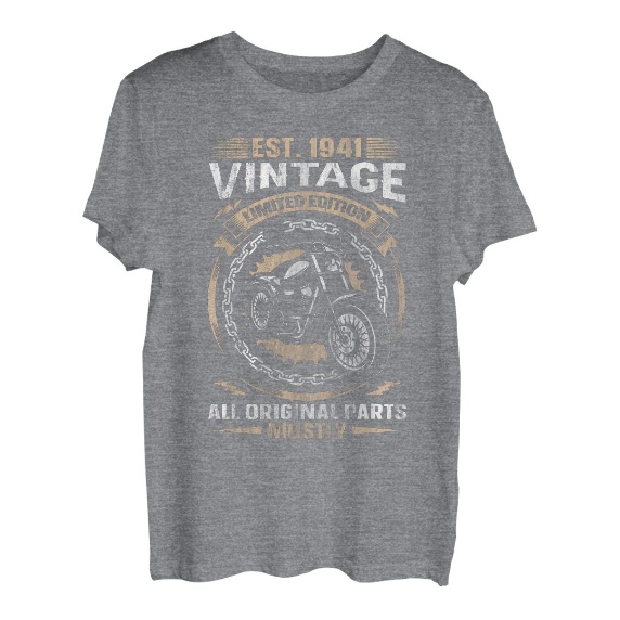 Est 1941 Vintage All Original Parts Motorrad 82. Geburtstags T-Shirt