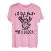 I Still Play With Blocks Racing Mechaniker Motorrad Retro T-Shirt