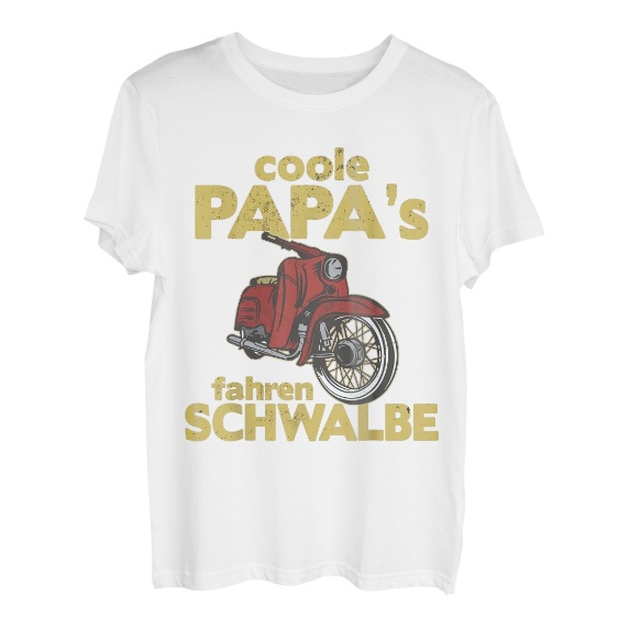 Herren Coole Papas fahren Schwalbe KR51 Simson DDR Mofa Moped T-Shirt -  Hapfox