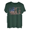 Wandern Retro USA Flagge Bergsteigen 4th of July Wandern T-Shirt