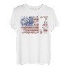 Wandern Retro USA Flagge Bergsteigen 4th of July Wandern T-Shirt