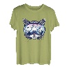 Lustige Katze - Apres Ski Katz mit Snowboard Brille, Berge T-Shirt