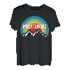 Bergsteigiges, Vintage-Retro-Sonnenuntergang-Design T-Shirt