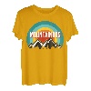 Bergsteigiges, Vintage-Retro-Sonnenuntergang-Design T-Shirt