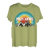 Bergsteigiges, Vintage-Retro-Sonnenuntergang-Design T-Shirt