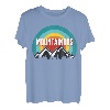 Bergsteigiges, Vintage-Retro-Sonnenuntergang-Design T-Shirt