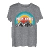 Bergsteigiges, Vintage-Retro-Sonnenuntergang-Design T-Shirt