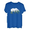 Bär Wald Natur Landschaft Silhouette Minimalismus Tier T-Shirt