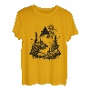Natur Zeichnung - Berglandschaft in einem Dreieck T-Shirt