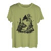 Natur Zeichnung - Berglandschaft in einem Dreieck T-Shirt