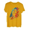 Wanderer Flammen Berge Wanderung Bergsteiger Retro Natur T-Shirt