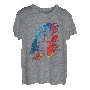 Wanderer Flammen Berge Wanderung Bergsteiger Retro Natur T-Shirt