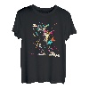 Tourenski Splash Art Retro Skitour Tourengeher Skifahrer T-Shirt