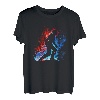 Skitour Flammen Retro Skitouren Tourengeher Skifahrer T-Shirt