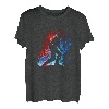 Skitour Flammen Retro Skitouren Tourengeher Skifahrer T-Shirt
