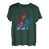 Skitour Flammen Retro Skitouren Tourengeher Skifahrer T-Shirt