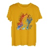 Skitour Flammen Retro Skitouren Tourengeher Skifahrer T-Shirt