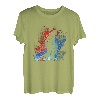 Skitour Flammen Retro Skitouren Tourengeher Skifahrer T-Shirt