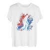 Skitour Flammen Retro Skitouren Tourengeher Skifahrer T-Shirt