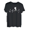 Wandern Bergsteigen Heartbeat Herzschlag Geschenk T-Shirt