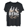 Lustig Der Berg ruft Spruch - Wanderer Hiking Bergsteiger T-Shirt