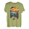 Wanderer Sonnenuntergang in der Natur - Outdoor Wander T-Shirt