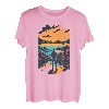 Wanderer Sonnenuntergang in der Natur - Outdoor Wander T-Shirt
