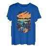 Wanderer Sonnenuntergang in der Natur - Outdoor Wander T-Shirt