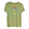 80er Jahre Retro Idaho Mountain Geometrische Retrowave Wandern Camper T-Shirt