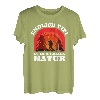 Wanderer Endlich Pipi in der freien Natur Berge Hiker lustig T-Shirt