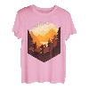 Wandern Bergsteigen Wald Natur Landschaft Retro Vintage T-Shirt