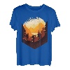 Wandern Bergsteigen Wald Natur Landschaft Retro Vintage T-Shirt