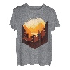 Wandern Bergsteigen Wald Natur Landschaft Retro Vintage T-Shirt
