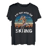 I'd Rather Be Skiing Lustiger Skifahrer Retro Vintage Skifahrer Liebhaber T-Shirt