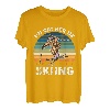 I'd Rather Be Skiing Lustiger Skifahrer Retro Vintage Skifahrer Liebhaber T-Shirt