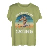 I'd Rather Be Skiing Lustiger Skifahrer Retro Vintage Skifahrer Liebhaber T-Shirt