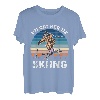 I'd Rather Be Skiing Lustiger Skifahrer Retro Vintage Skifahrer Liebhaber T-Shirt