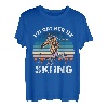 I'd Rather Be Skiing Lustiger Skifahrer Retro Vintage Skifahrer Liebhaber T-Shirt