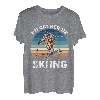 I'd Rather Be Skiing Lustiger Skifahrer Retro Vintage Skifahrer Liebhaber T-Shirt