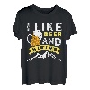 Wandern Bierfan I like Beer and Hiking lustig Naturburschen T-Shirt