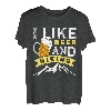Wandern Bierfan I like Beer and Hiking lustig Naturburschen T-Shirt