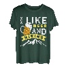 Wandern Bierfan I like Beer and Hiking lustig Naturburschen T-Shirt