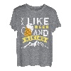 Wandern Bierfan I like Beer and Hiking lustig Naturburschen T-Shirt