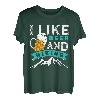 Wandern Bierfan I like Beer and Hiking lustig Naturburschen T-Shirt