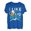 Wandern Bierfan I like Beer and Hiking lustig Naturburschen T-Shirt