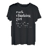 Lustiges Sport-T-Shirt zum Klettern für Mädchen mit Wörterbuchdefinition T-Shirt