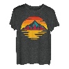 Retro Mountain Sunset Vintage Landschaft T-Shirt